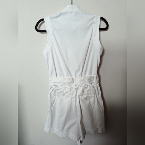 SOLD-Derek Lam Collective White V-neck Romper Size 8 - Picture 6 of 8
